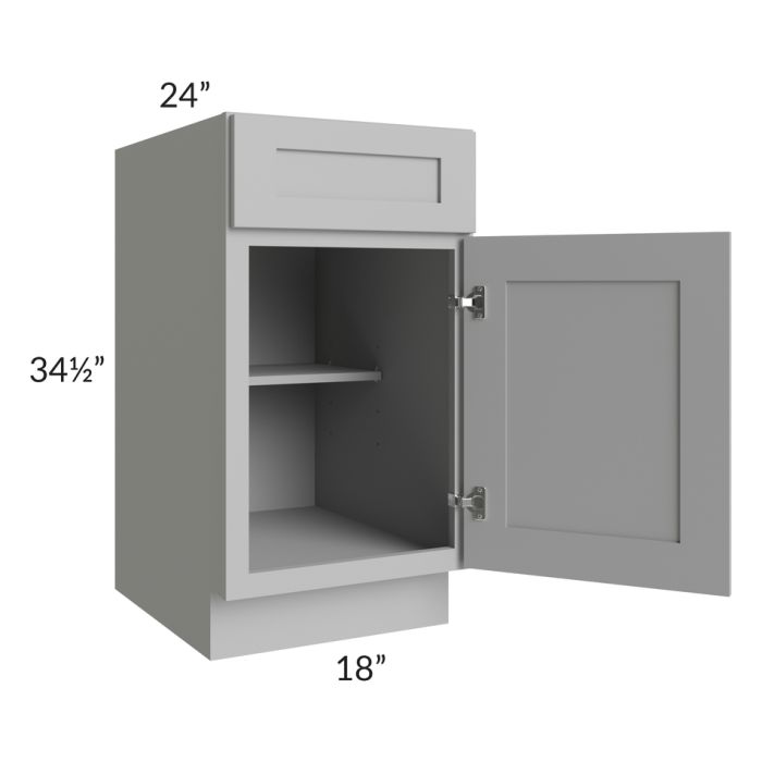 Dove Grey Shaker 18" Base Cabinet