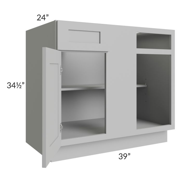 Dove Grey Shaker 42"-45" Blind Base Corner Cabinet