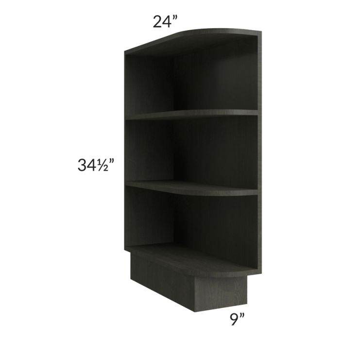 Charlotte Dark Grey 9" Base End Shelf Open Cabinet