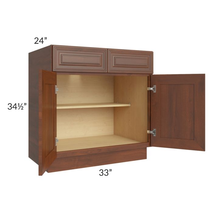 Cambridge Saddle Glaze 33" Base Cabinet
