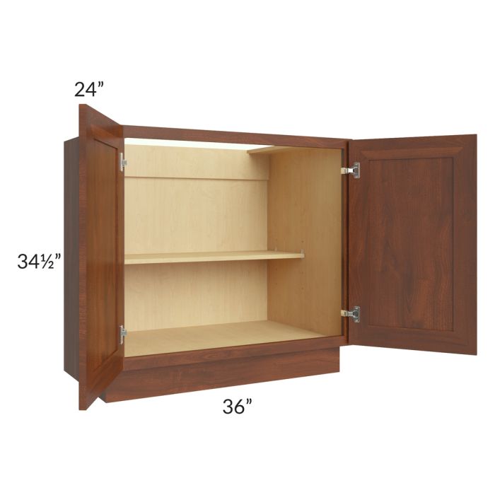 Cambridge Saddle Glaze 36" Full Height Door Base Cabinet