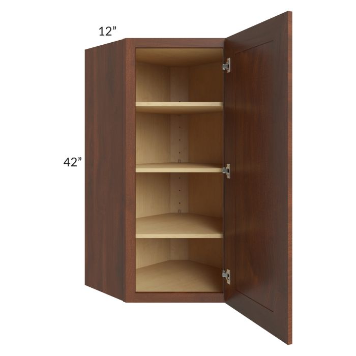 Cambridge Saddle Glaze 24x42 Wall Diagonal Corner Cabinet