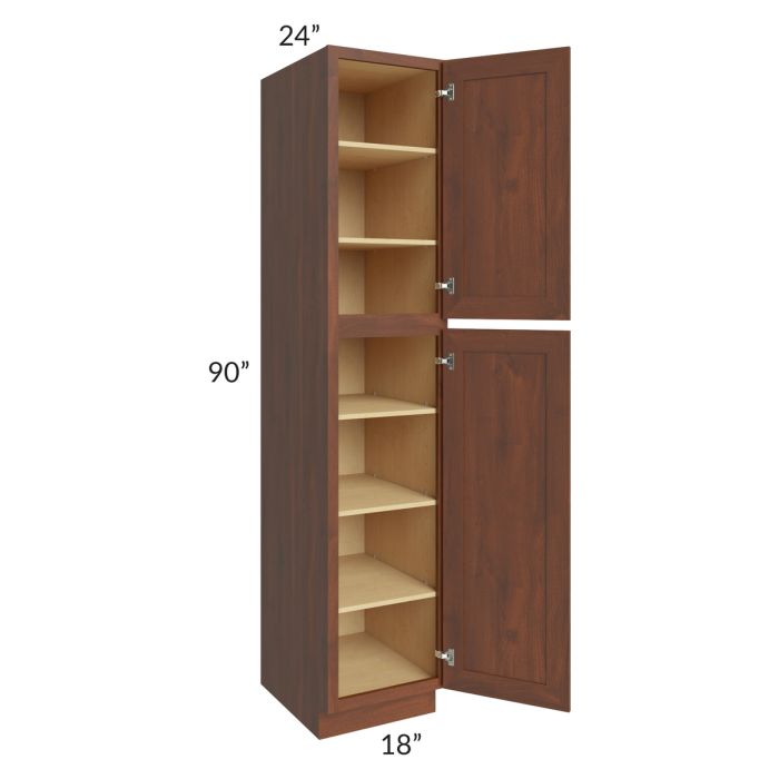 Cambridge Saddle Glaze 18x90x24 Wall Pantry Cabinet