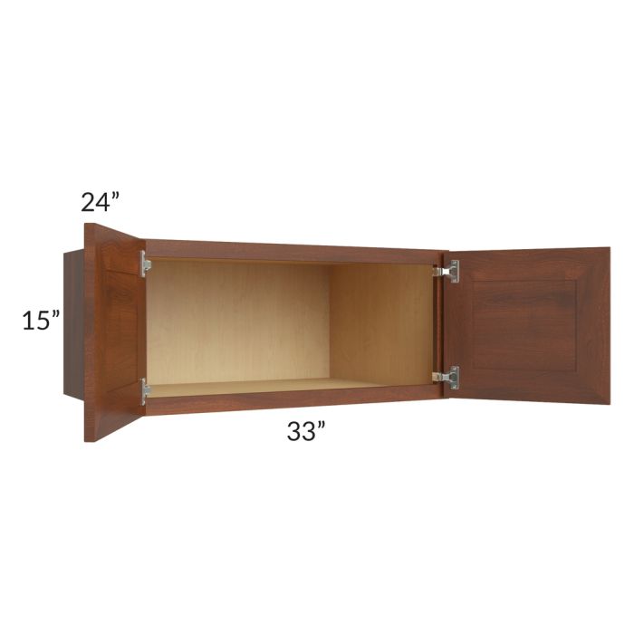 Cambridge Saddle Glaze 33x15x24 Wall Cabinet