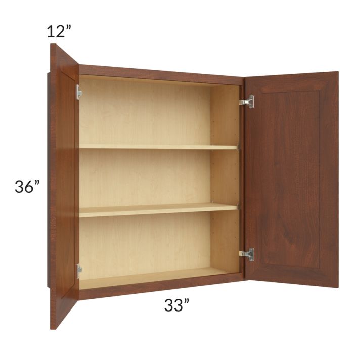 Cambridge Saddle Glaze 33x36 Wall Cabinet