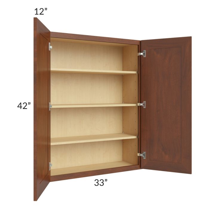 Cambridge Saddle Glaze 33x42 Wall Cabinet