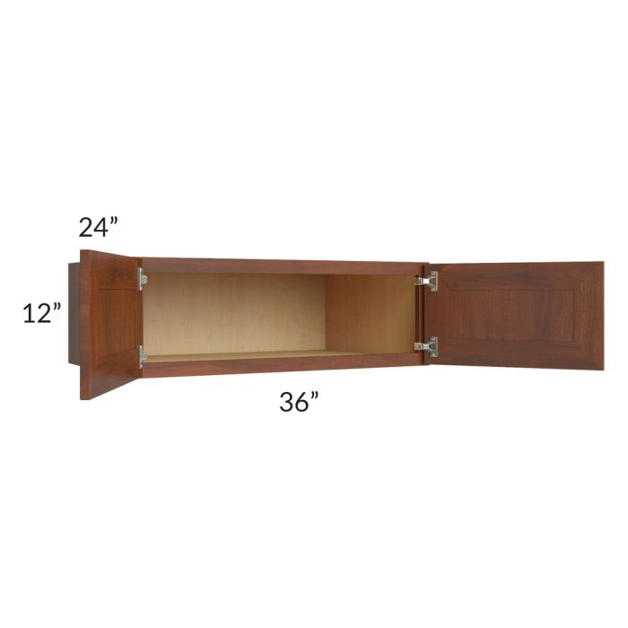 Cambridge Saddle Glaze 36x12x24 Wall Cabinet