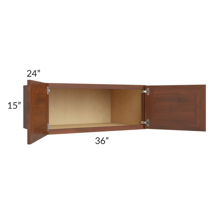 Cambridge Saddle Glaze 36x15x24 Wall Cabinet