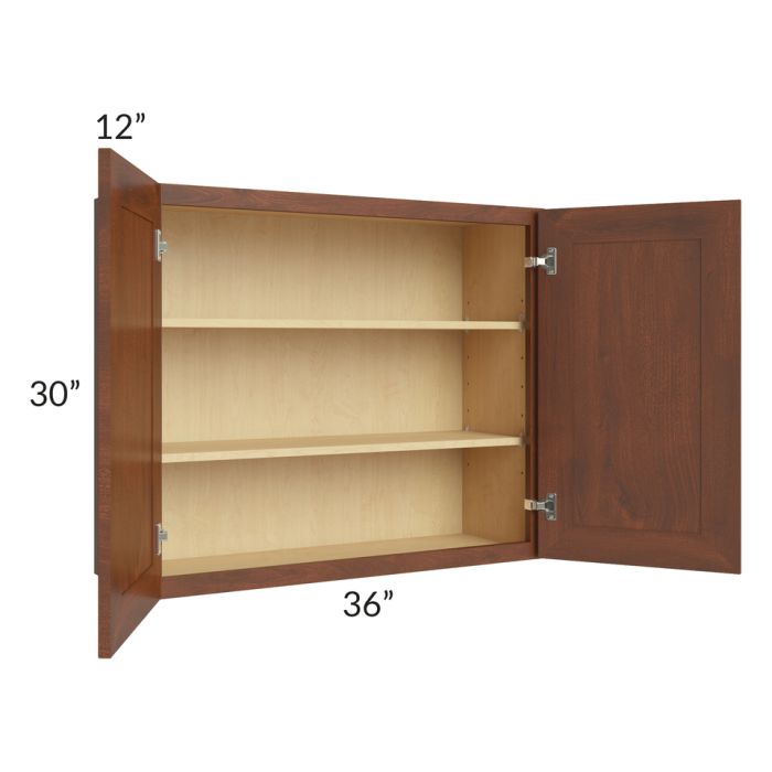 Cambridge Saddle Glaze 36x30 Wall Cabinet