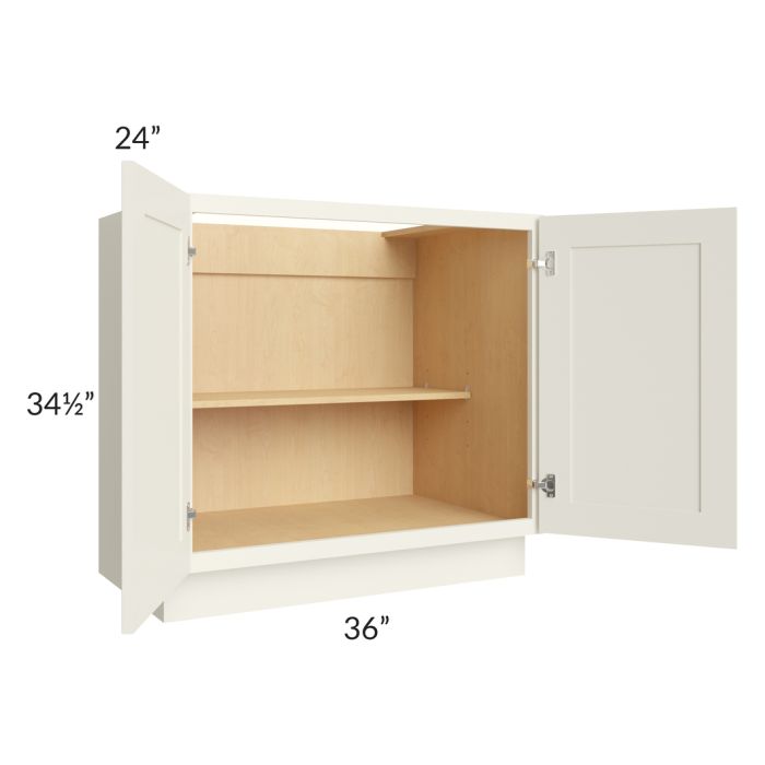 Cambridge Antique White Glaze 36" Full Height Door Base Cabinet