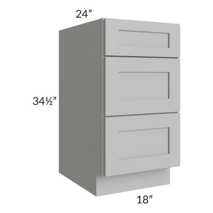 Dove Grey Shaker 18" Drawer Base Cabinet