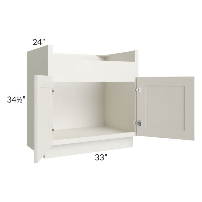 Providence Cream Glaze 33" Farm Sink Base Cabinet