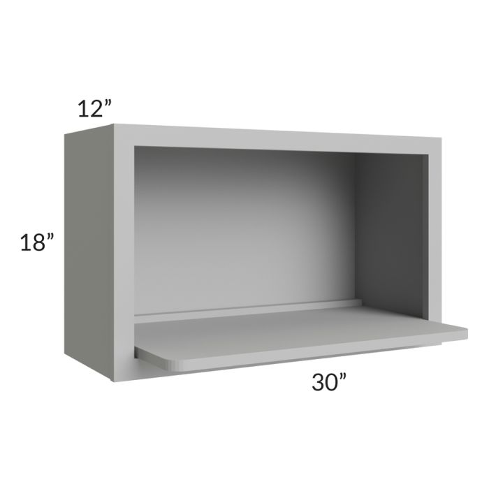 Dove Grey Shaker 30x18 Microwave Cabinet