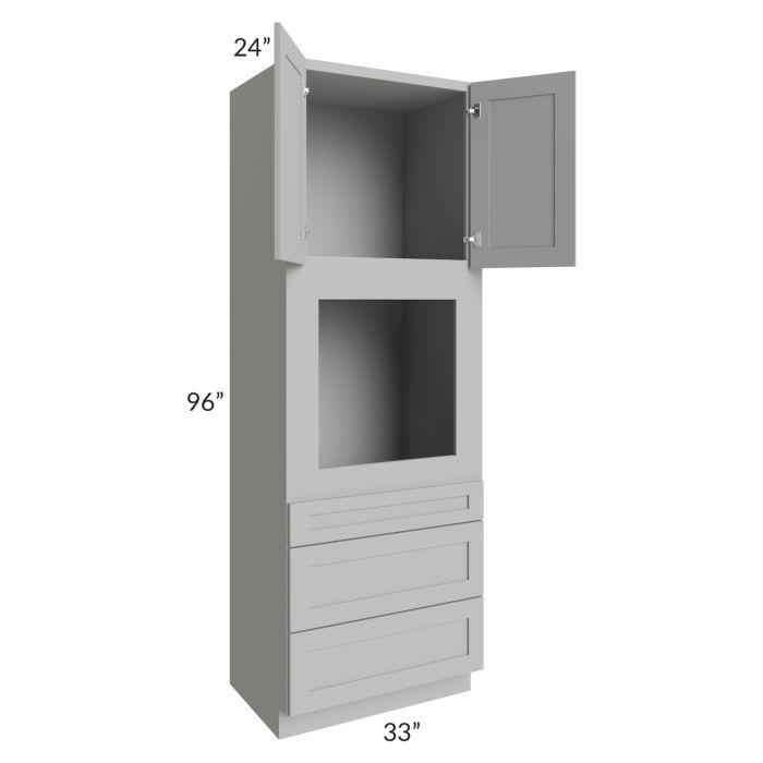 Dove Grey Shaker 33x96 Oven Cabinet