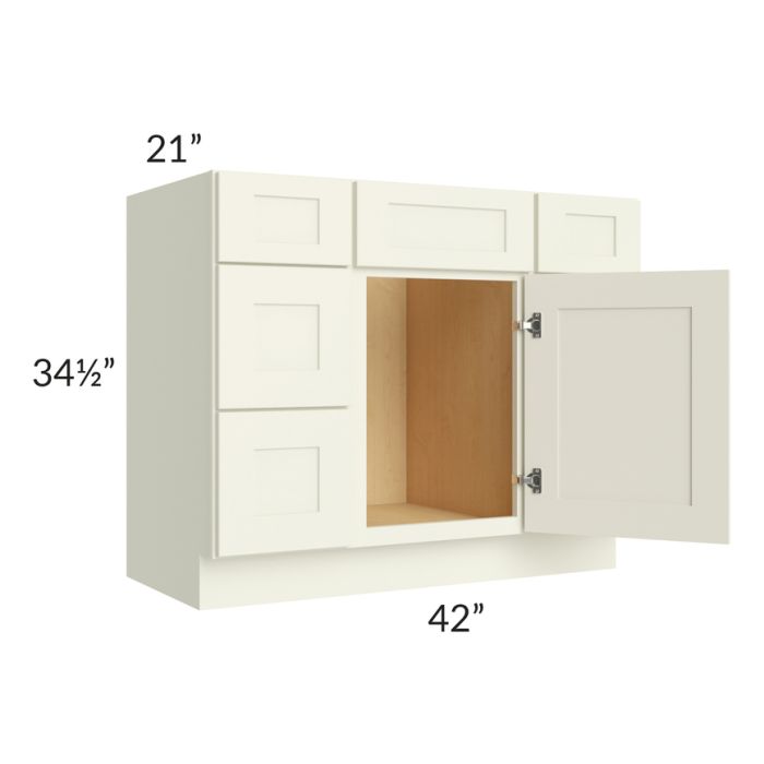 Linen Shaker 42" Vanity Base Cabinet