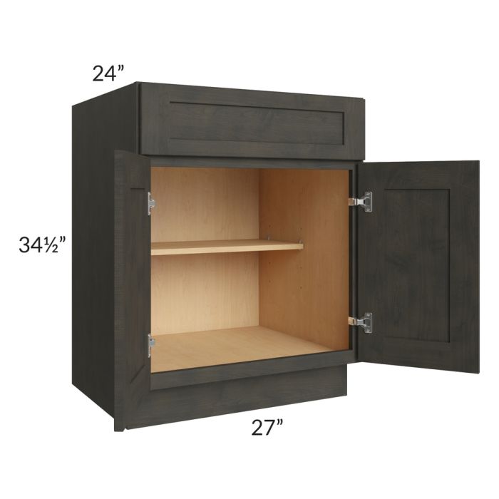 Charcoal Grey Shaker 27" Base Cabinet