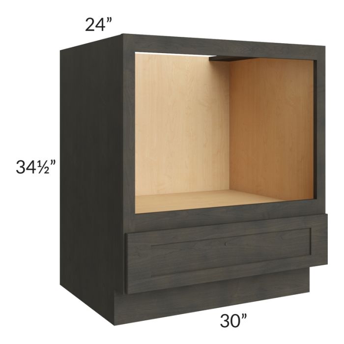 Charcoal Grey Shaker 30" Microwave Base Cabinet