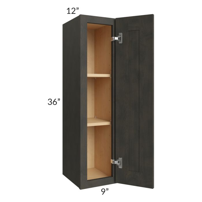 Charcoal Grey Shaker 09x36 Wall Cabinet