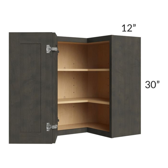 Charcoal Grey Shaker 24x30 Wall Easy Reach Cabinet