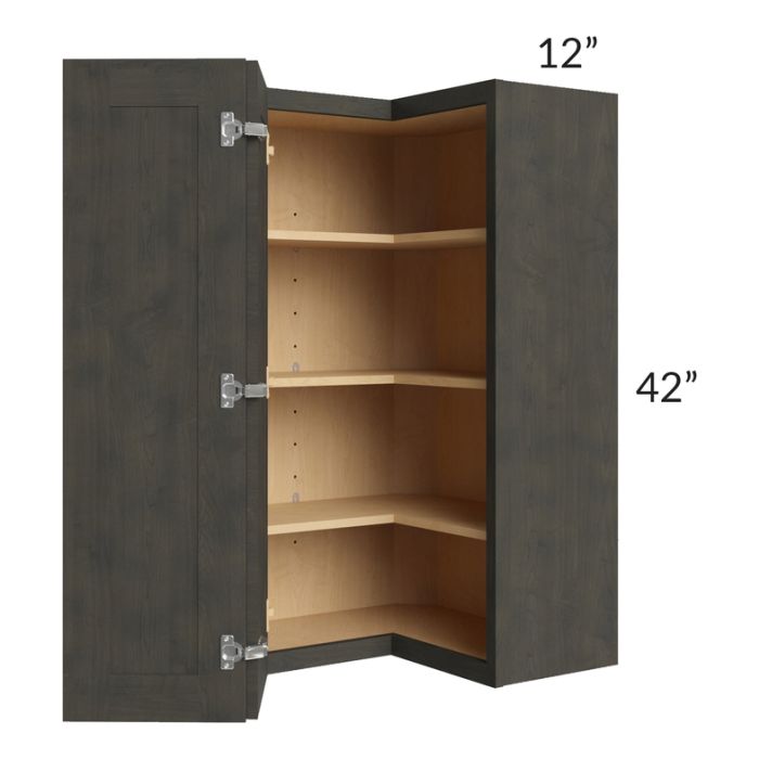 Charcoal Grey Shaker 24x42 Wall Easy Reach Cabinet