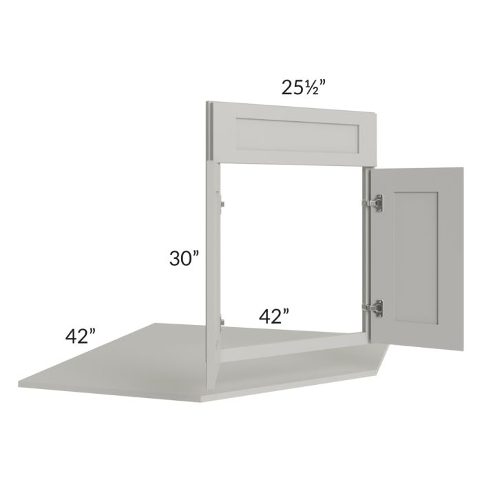 Stone Shaker Corner Sink Base Front and Floor