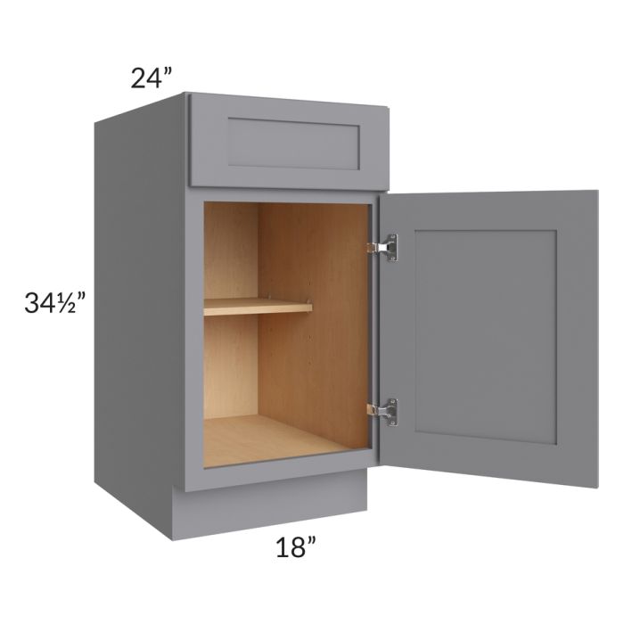 Grey Shaker 18" Base Cabinet