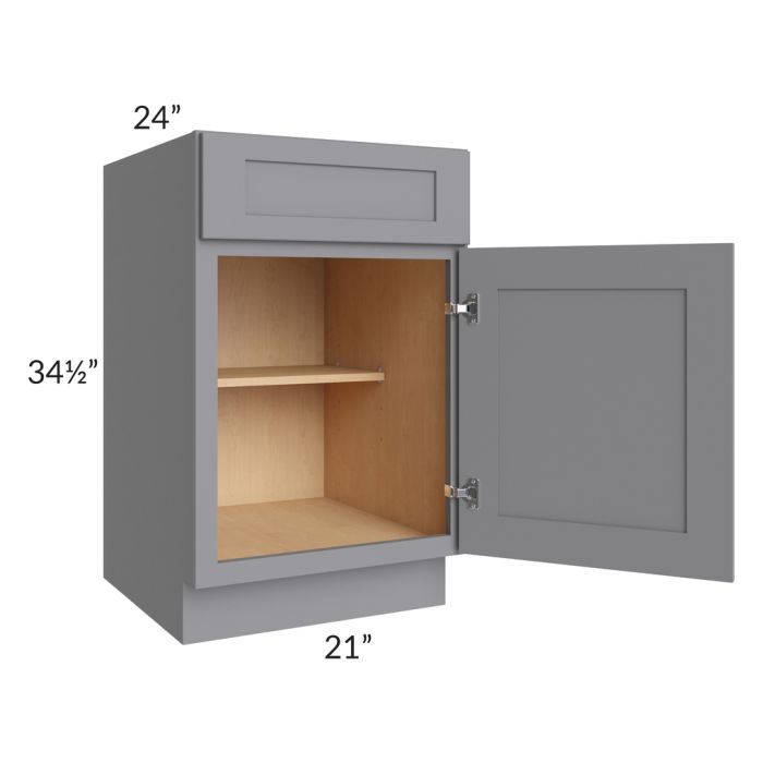 Grey Shaker 21" Base Cabinet
