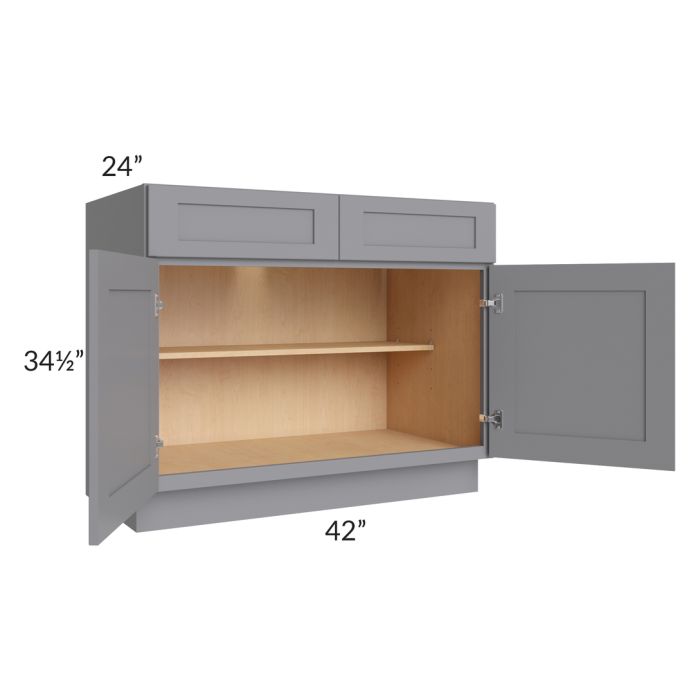 Grey Shaker 42" Base Cabinet