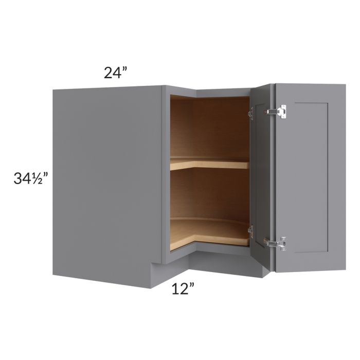 Grey Shaker 36" Lazy Susan Base Cabinet