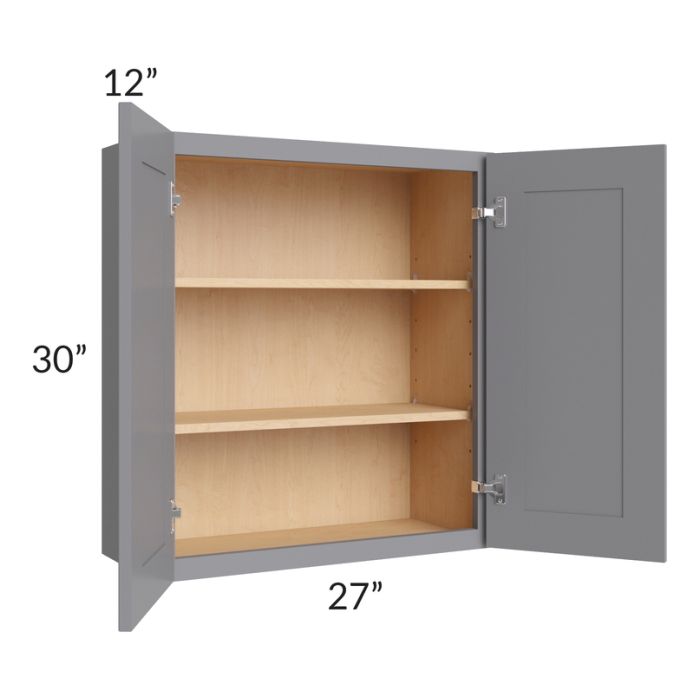 Grey Shaker 27x30 Wall Cabinet