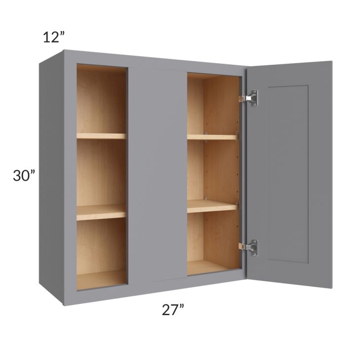 Grey Shaker 27x30 Wall Blind Cabinet 