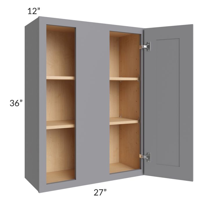 Grey Shaker 27x36 Wall Blind Cabinet 
