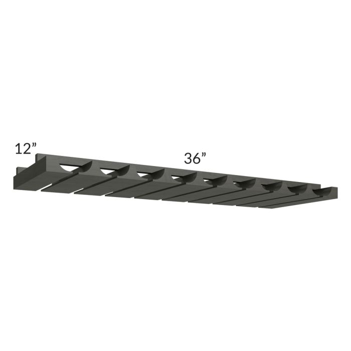 Charlotte Dark Grey 36" Glass Rack