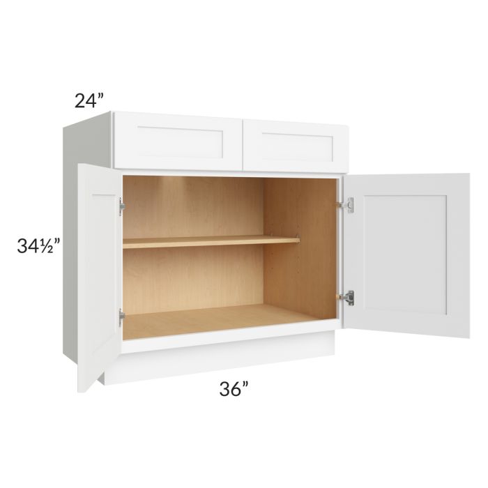 Brilliant White Shaker 36" Base Cabinet
