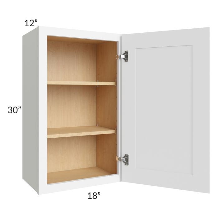 Brilliant White Shaker 18x30 Wall Cabinet