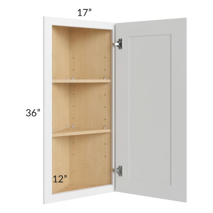 Lakewood White 12x36 Angle Wall Cabinet
