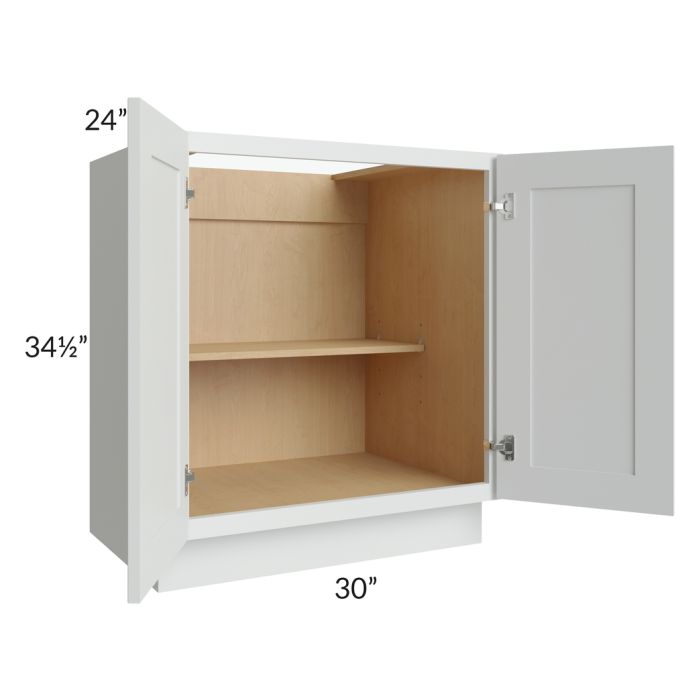 Lakewood White 30" Full Height Door Base Cabinet