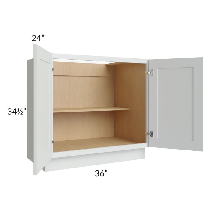 Lakewood White 36" Full Height Door Base Cabinet