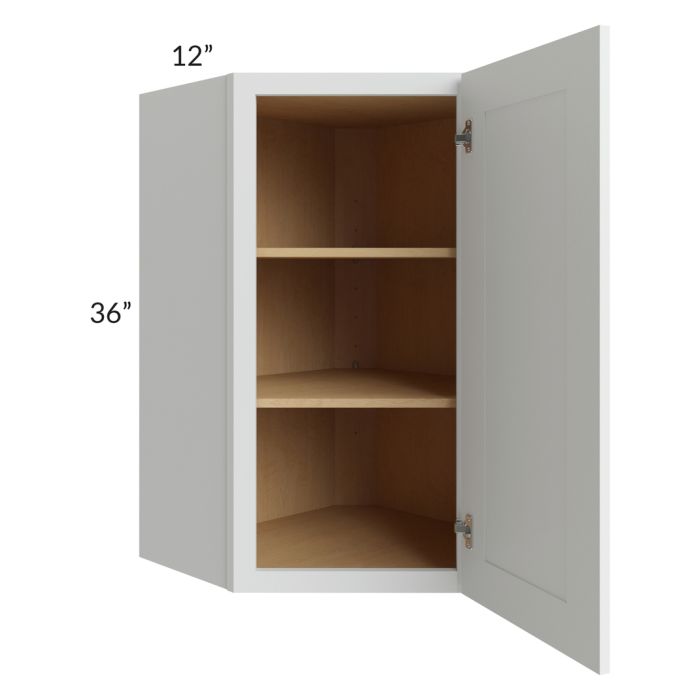 Lakewood White 24x36 Wall Diagonal Corner Cabinet 