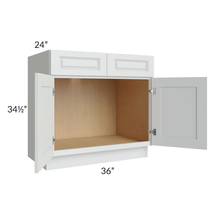 Lakewood White 36" Sink Base Cabinet 