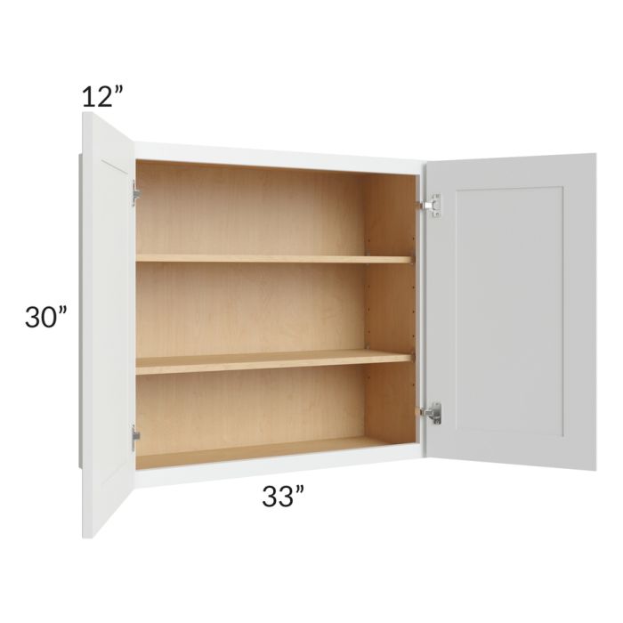Lakewood White 33x30 Wall Cabinet