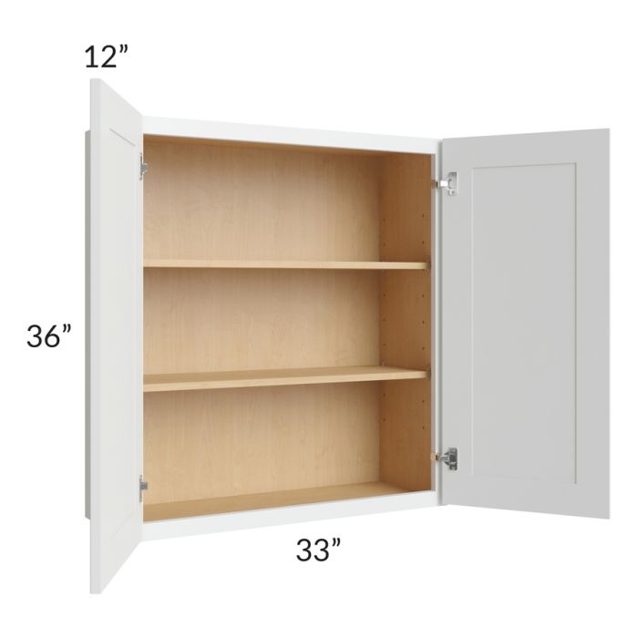Lakewood White 33x36 Wall Cabinet