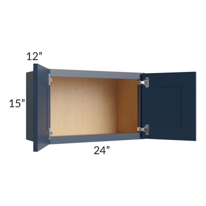 Midtown Blue Shaker 24x15 Wall Cabinet