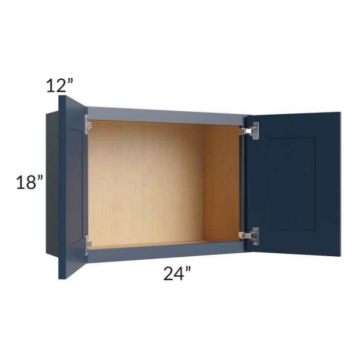 Midtown Blue Shaker 24x18 Wall Cabinet