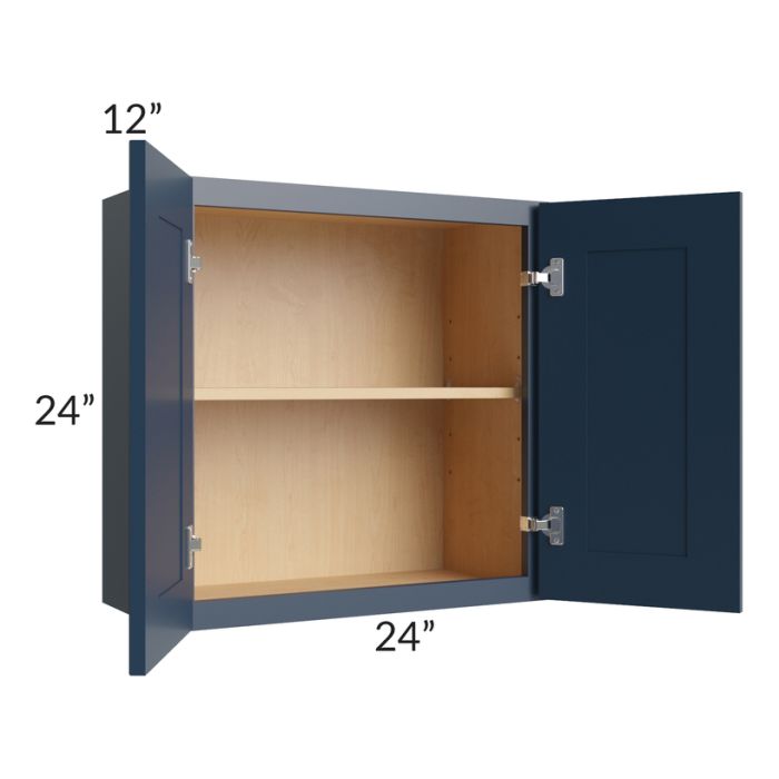 Midtown Blue Shaker 24x24 Wall Cabinet