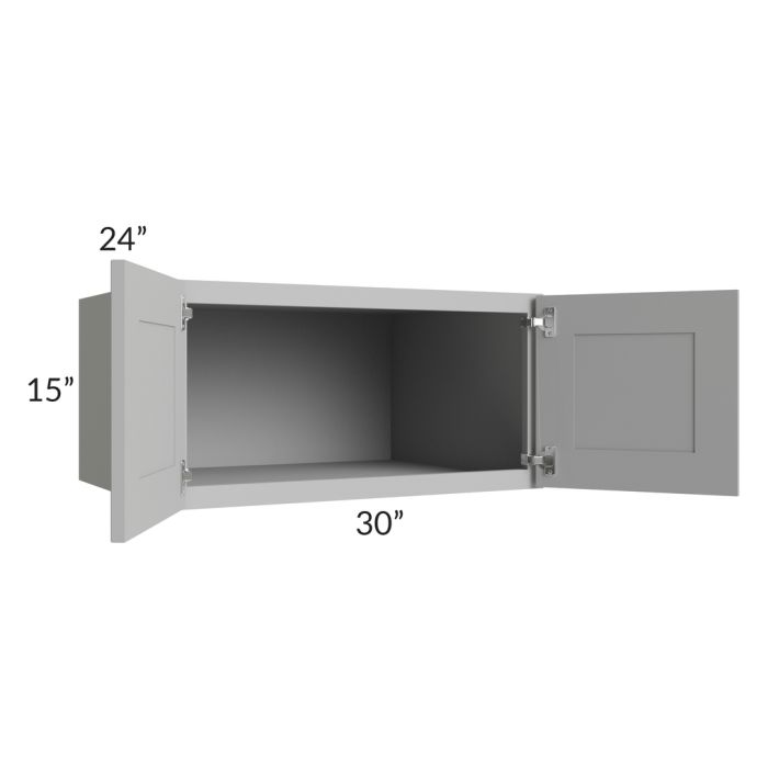 Dove Grey Shaker 30x15x24 Wall Cabinet