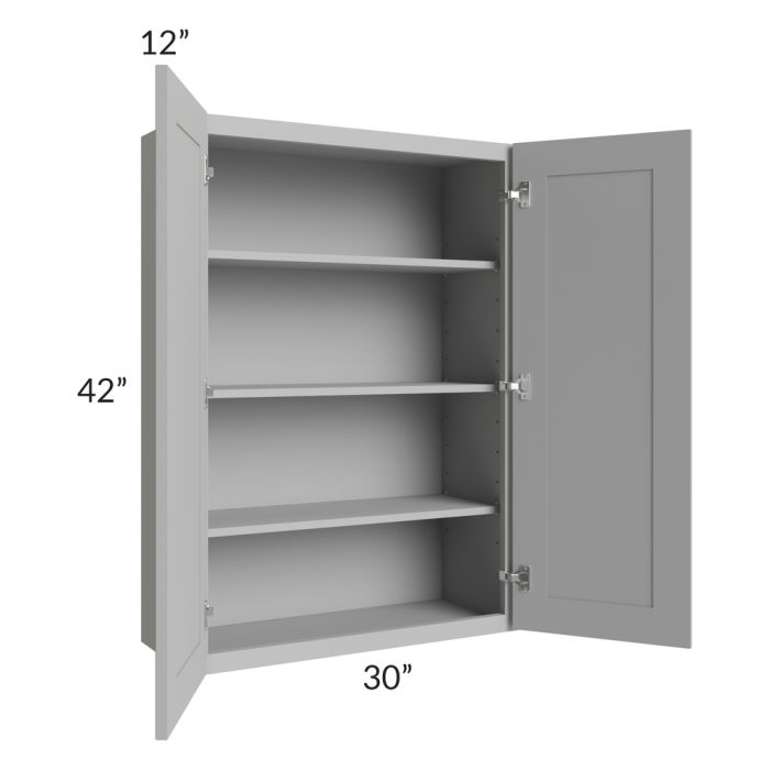 Dove Grey Shaker 30x42 Wall Cabinet
