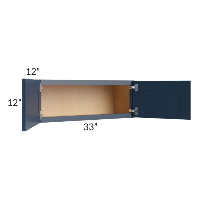 Midtown Blue Shaker 33x12 Wall Cabinet
