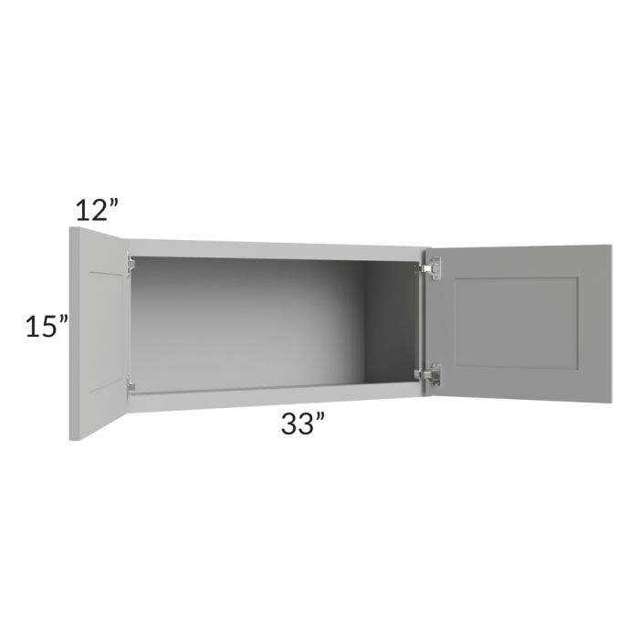 Dove Grey Shaker 33x15 Wall Cabinet