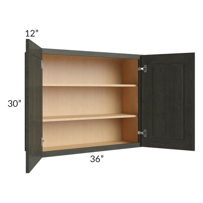 Charlotte Dark Grey 36x30 Wall Cabinet